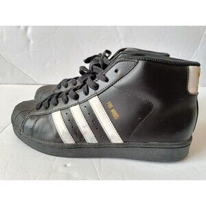 Adidas Pro Model Shoes Men's Size 7 High Top Black Sneakers